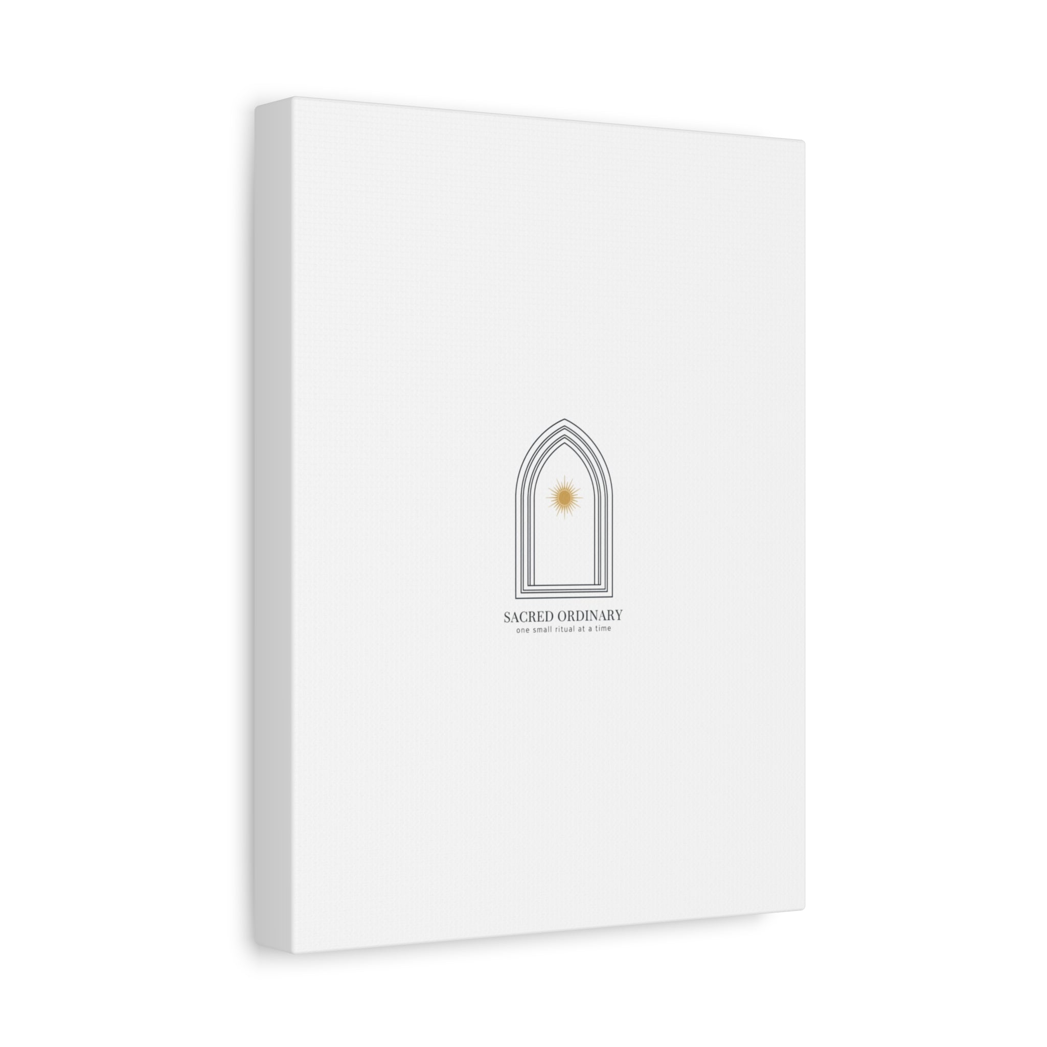 Sacred Ordinary Gothic Arch Canvas | Minimal Scripture Art, Quiet Luxury 36" x 36" 1.25"