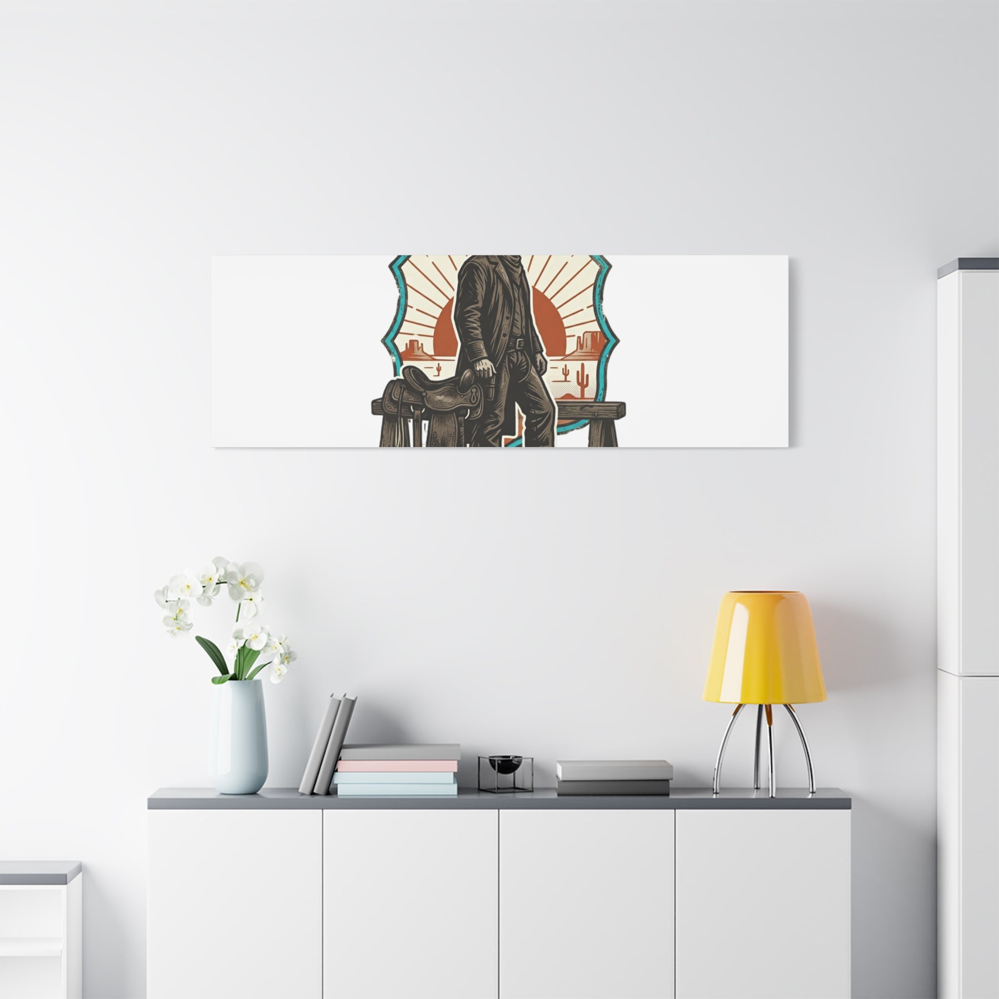 Honor the Old Ways Canvas, Western Americana vintage cowboy frontier 36" x 36" 1.25"