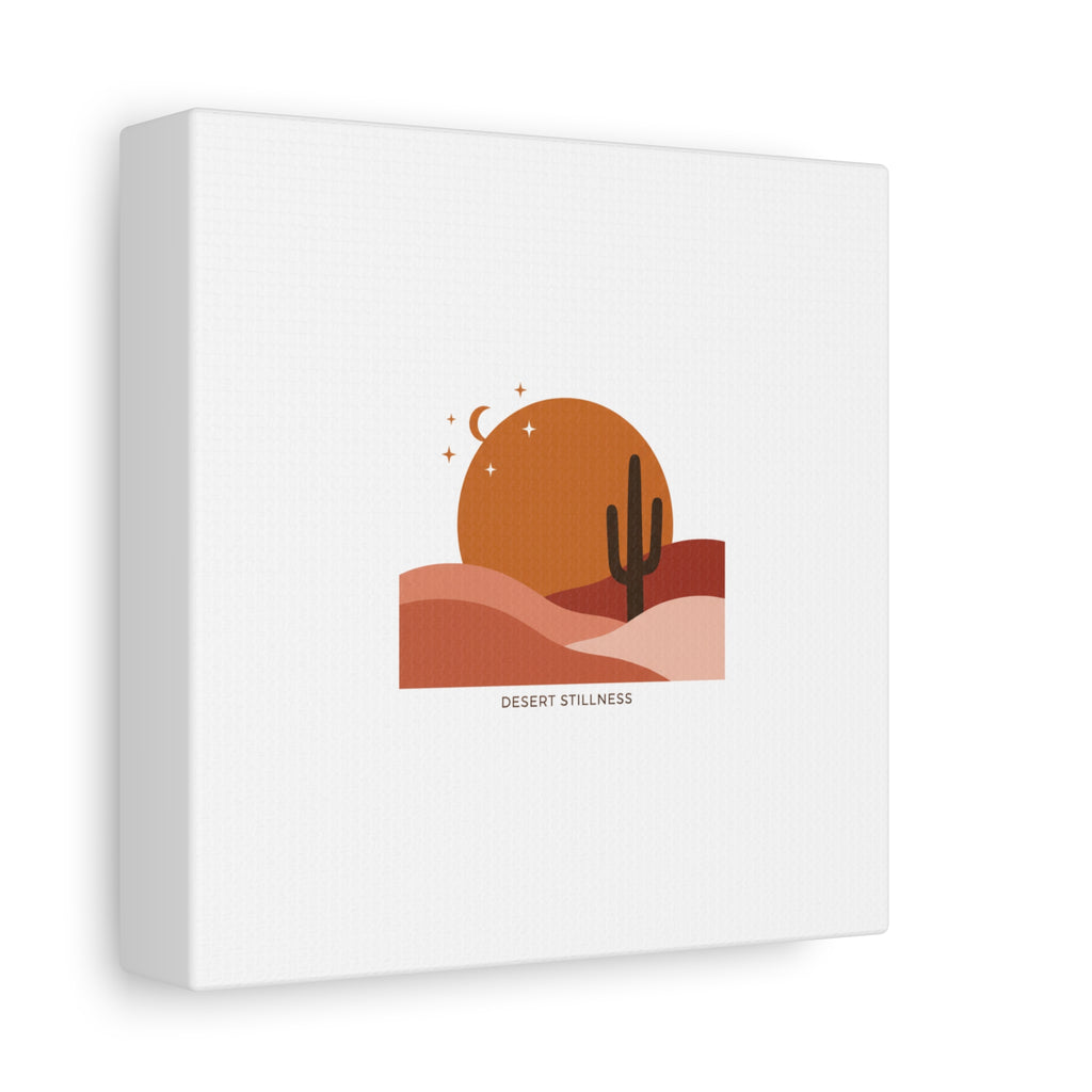 Desert Stillness Canvas, Desert Sunset Minimalist Mesa | Southwestern Art Print 36" x 36" 1.25"