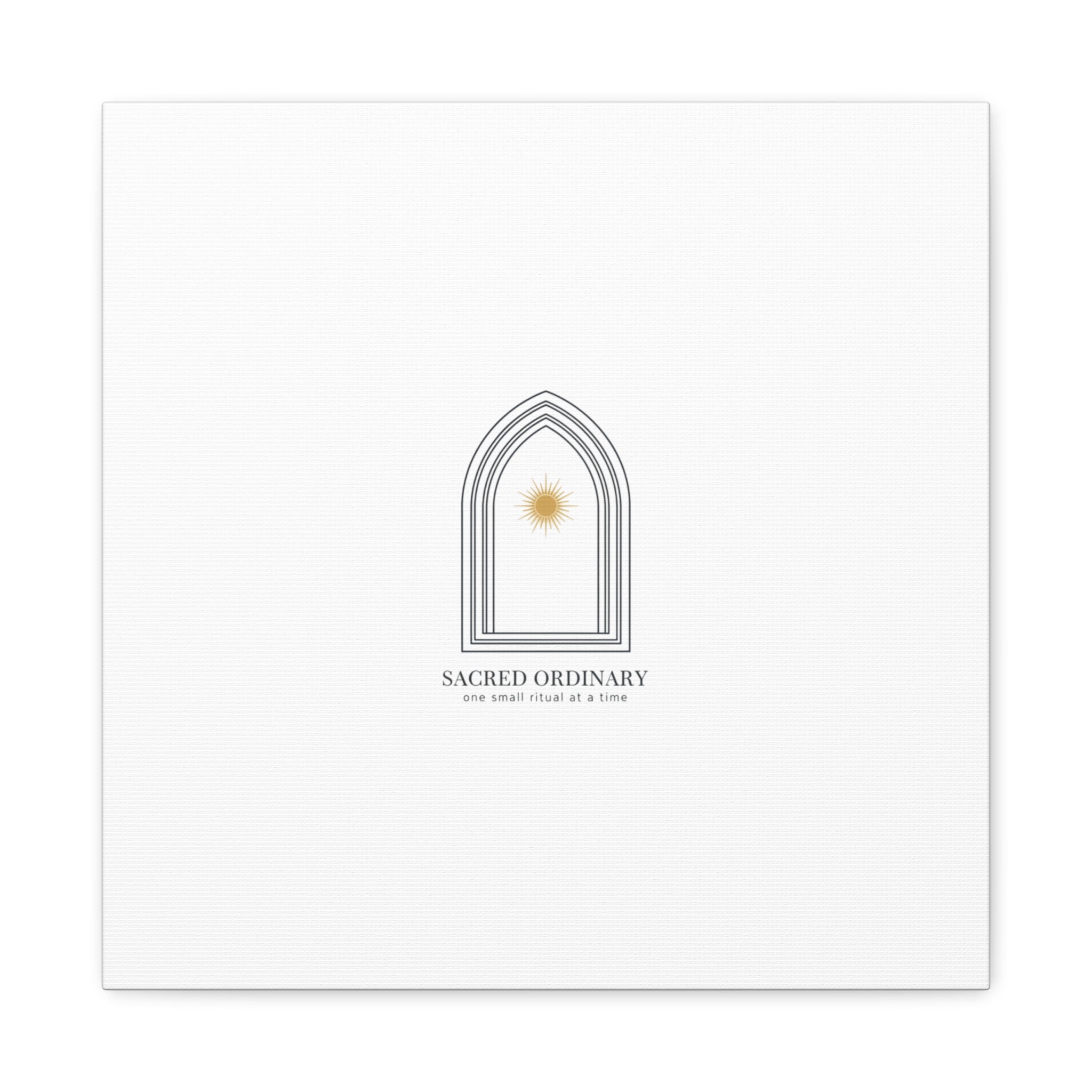 Sacred Ordinary Gothic Arch Canvas | Minimal Scripture Art, Quiet Luxury