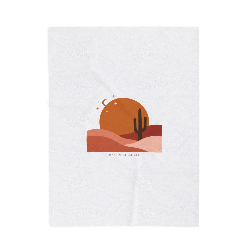 Desert Sunset Mesa Throw Blanket | Southwestern minimalist, adobe-inspired wall art