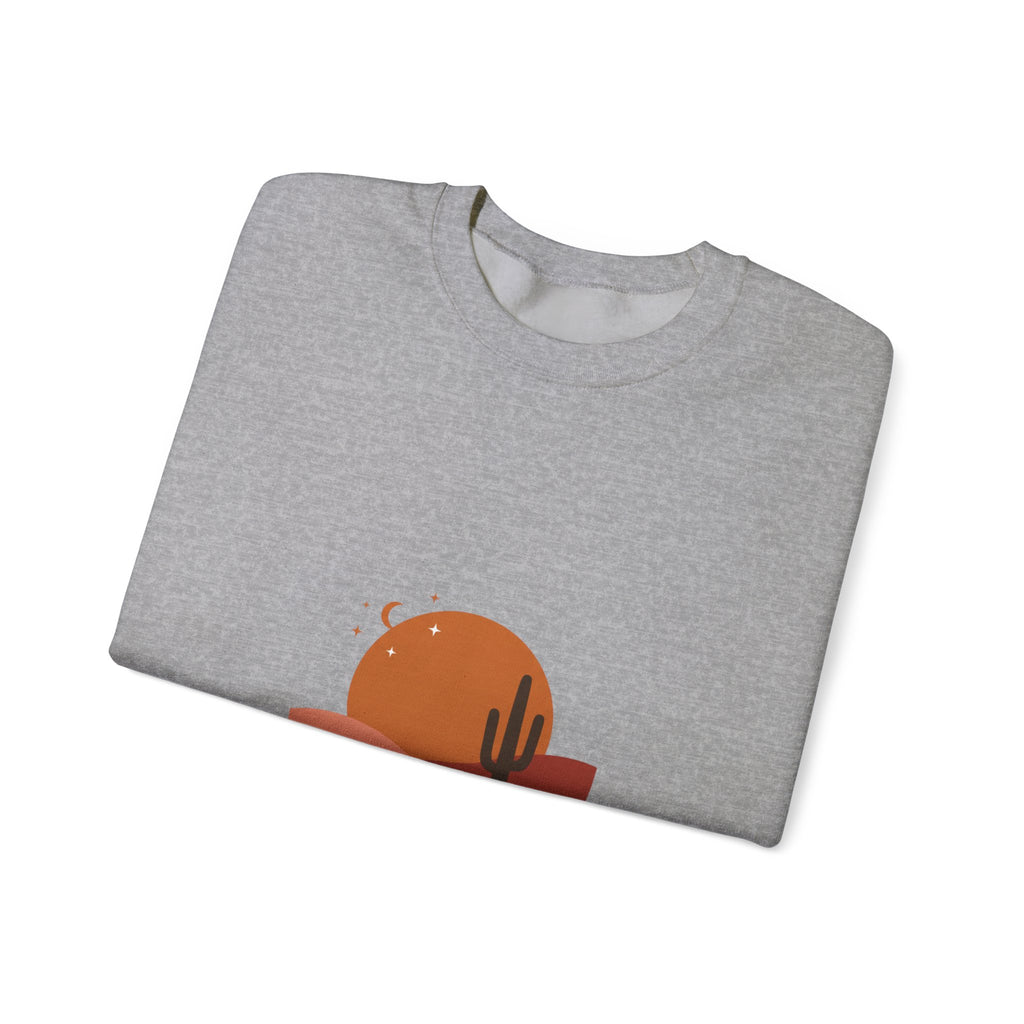Desert Sunset Minimalist Mesa Sweatshirt | Southwestern adobe-inspired wall art vibe Navy