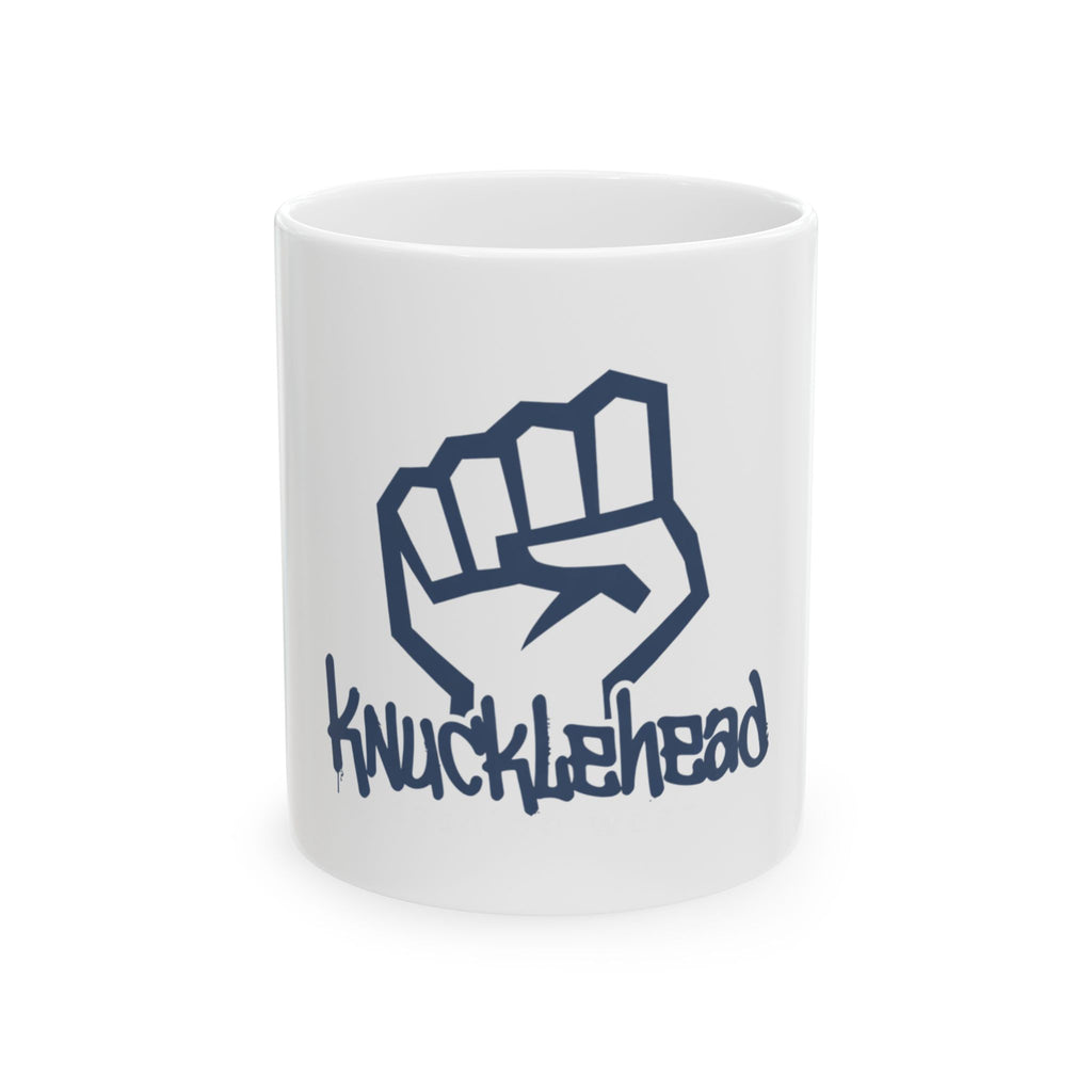 Knucklehead Fist Ceramic Mug — Funny Graphic Coffee Cup (11oz, 15oz) 11oz