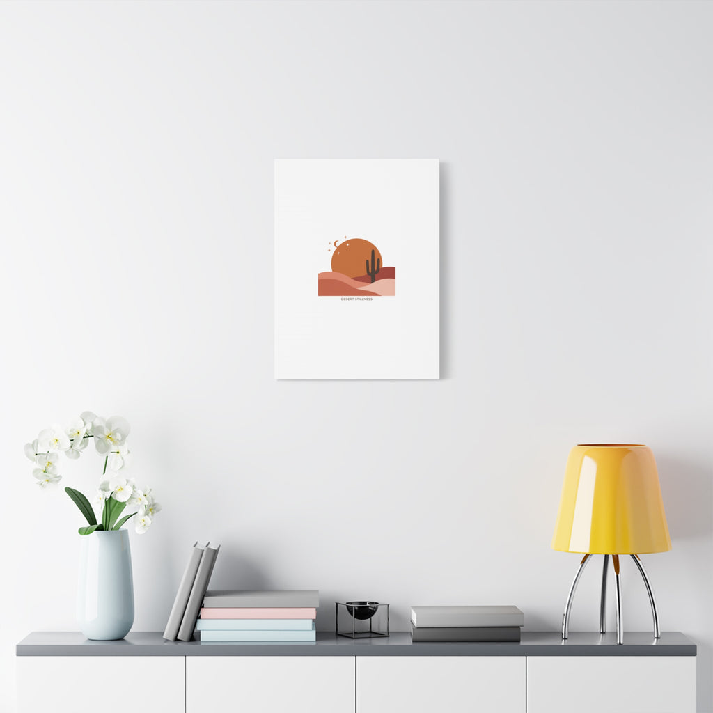 Desert Stillness Canvas, Desert Sunset Minimalist Mesa | Southwestern Art Print 36" x 36" 1.25"