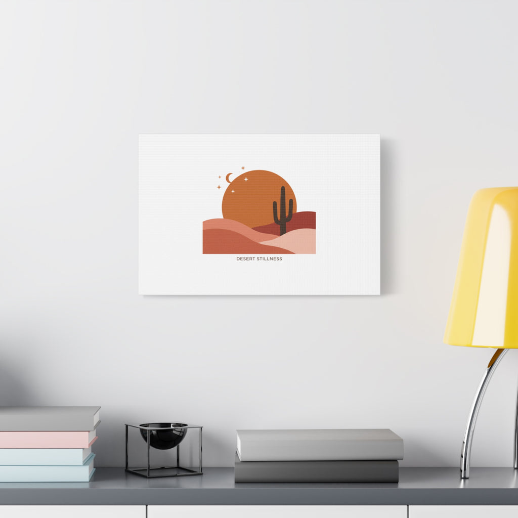 Desert Stillness Canvas, Desert Sunset Minimalist Mesa | Southwestern Art Print 36" x 36" 1.25"