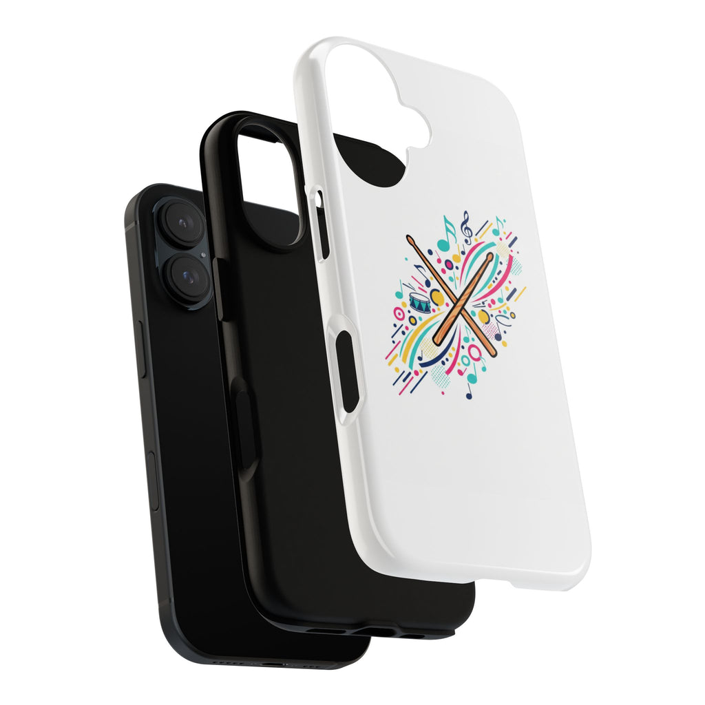 Colorful Drumsticks Illustration Phone Case | Music Percussion Art iPhone 16 Matte
