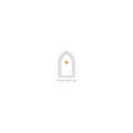 Gothic Arch Minimalist Sticker | Monastic Minimalism Quiet Luxury 2" × 2" White