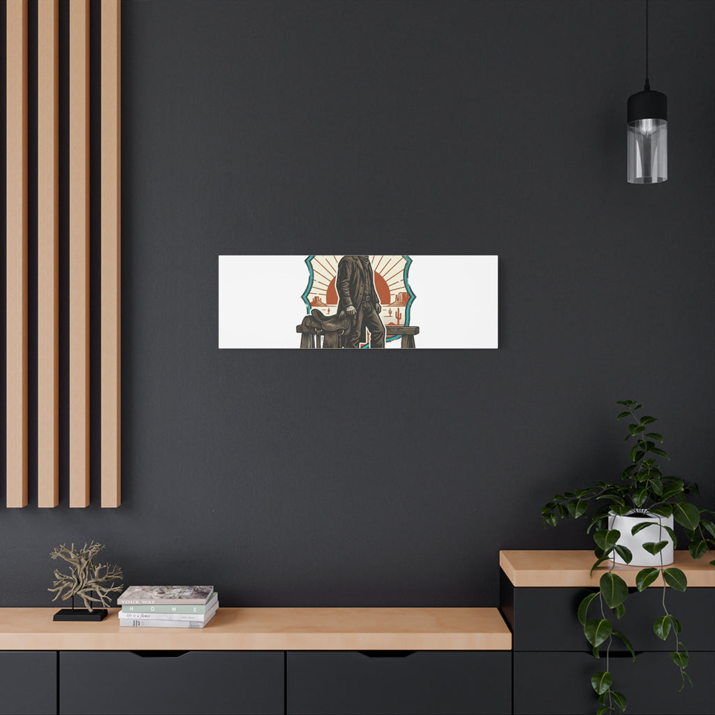 Honor the Old Ways Canvas, Western Americana vintage cowboy frontier 36" x 36" 1.25"