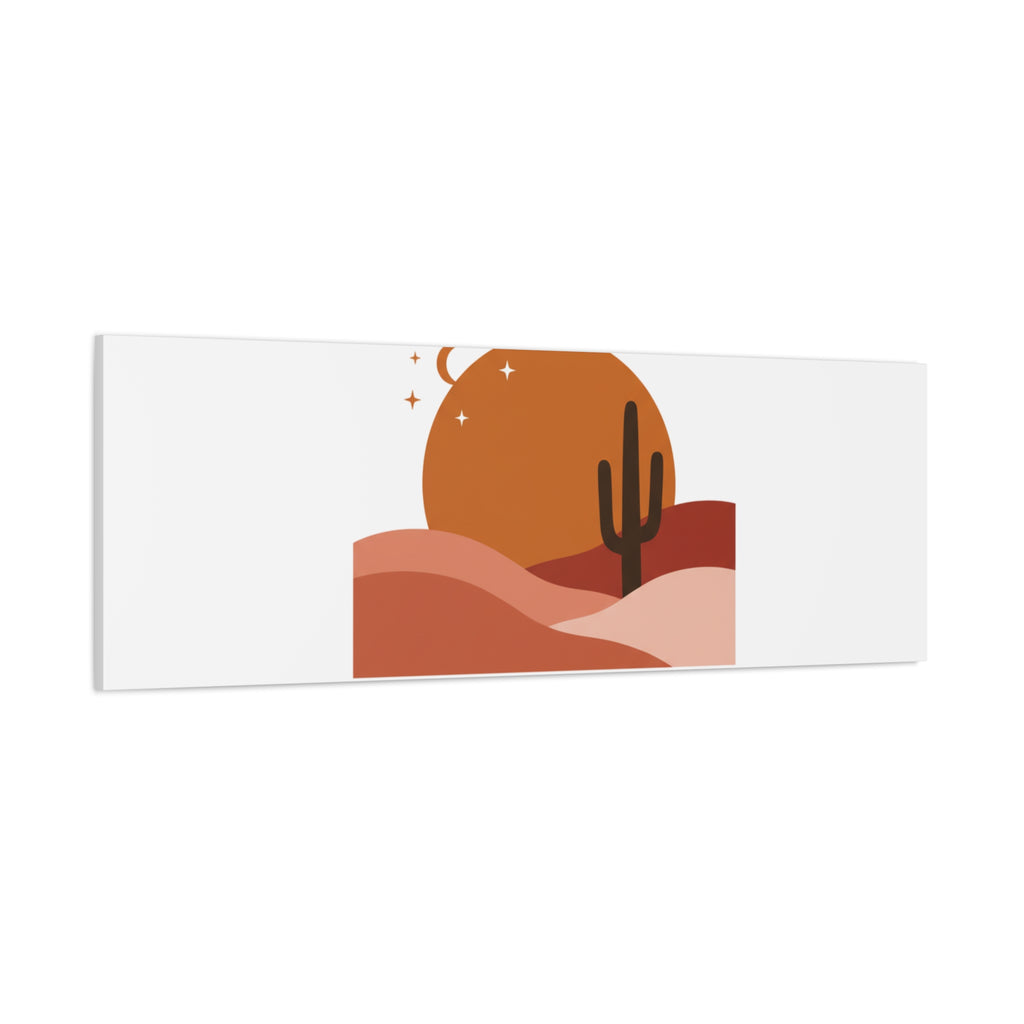 Desert Stillness Canvas, Desert Sunset Minimalist Mesa | Southwestern Art Print 36" x 36" 1.25"