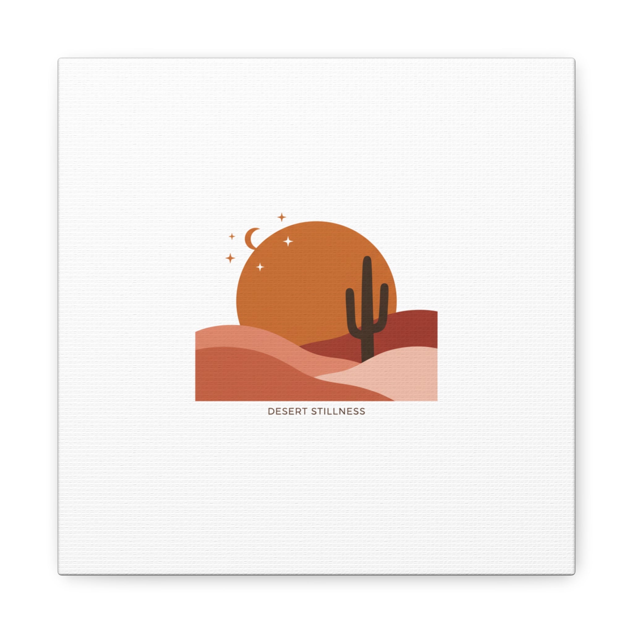 Desert Stillness Canvas, Desert Sunset Minimalist Mesa | Southwestern Art Print