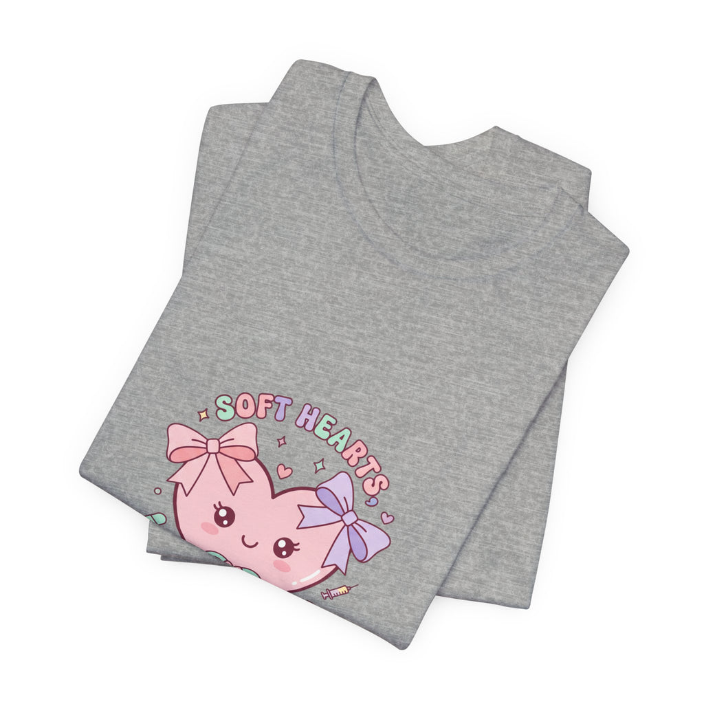Kawaii Nurse Heart Tee | pastel healthcare design, coquette medical shirt Navy