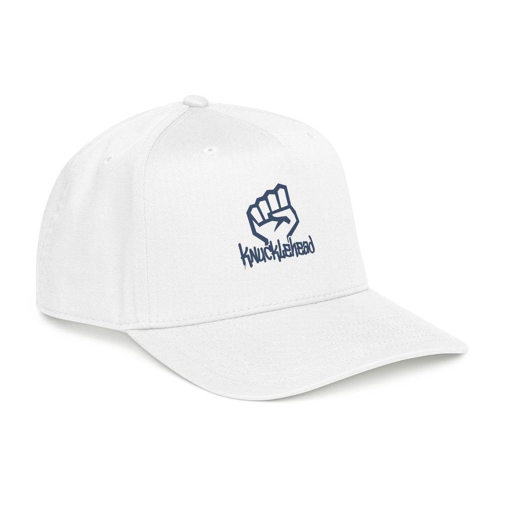Knucklehead Fist Embroidered Baseball Cap One size White