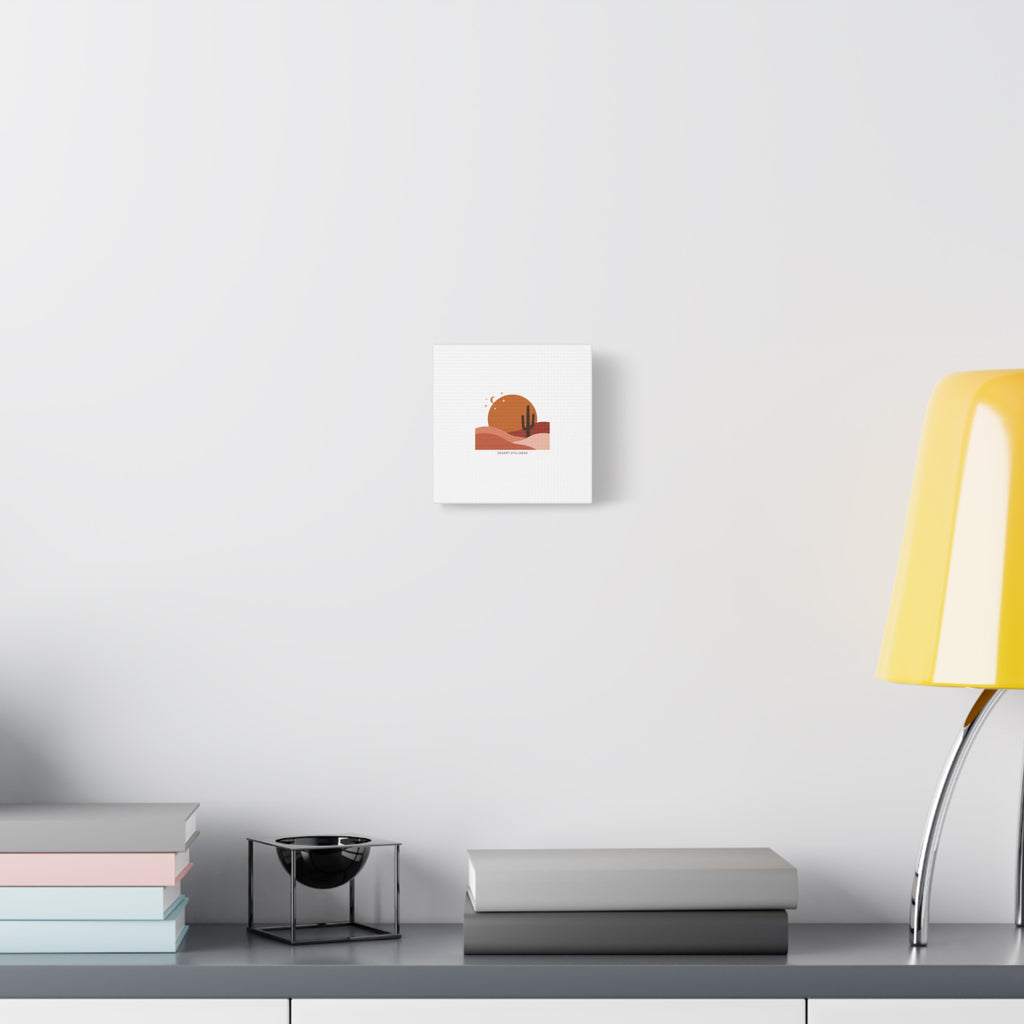 Desert Stillness Canvas, Desert Sunset Minimalist Mesa | Southwestern Art Print