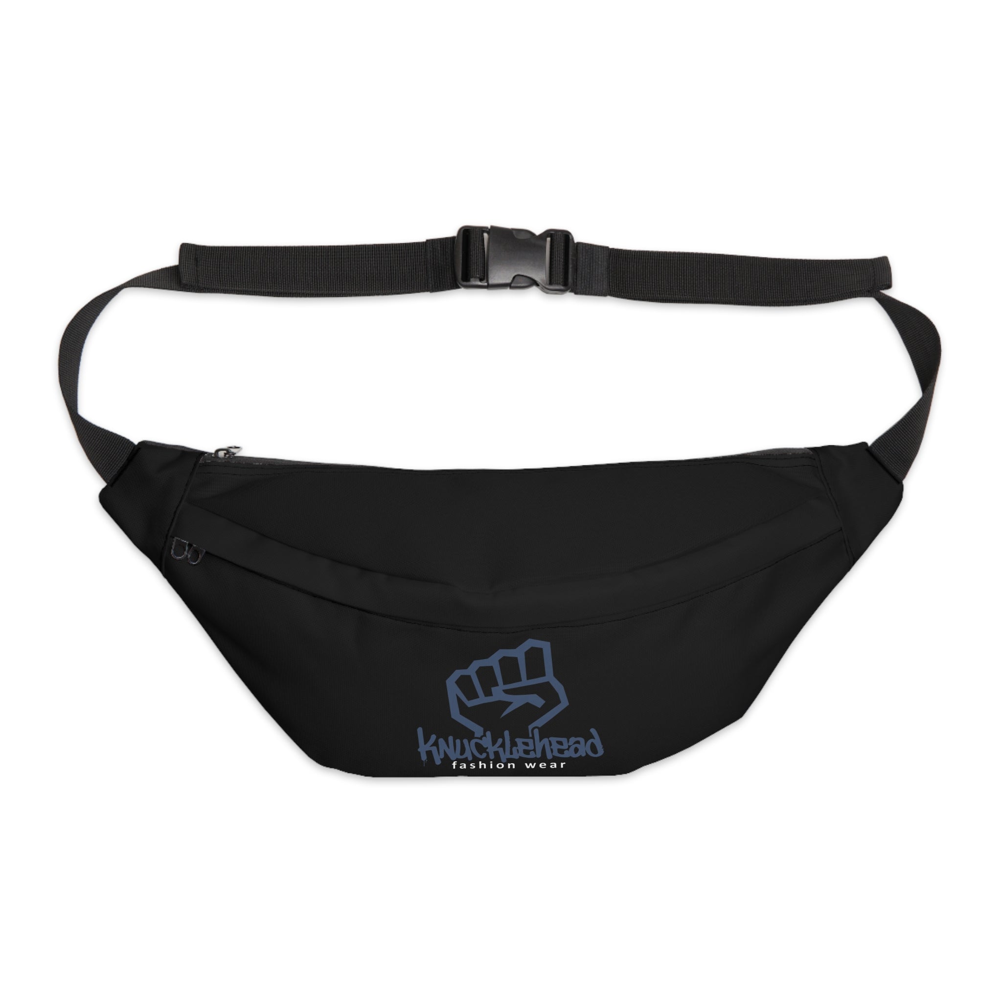 Knucklehead Fist Logo Large Fanny Pack — Casual Streetwear Belt Bag for Everyday Travel 8" × 9" × 4''