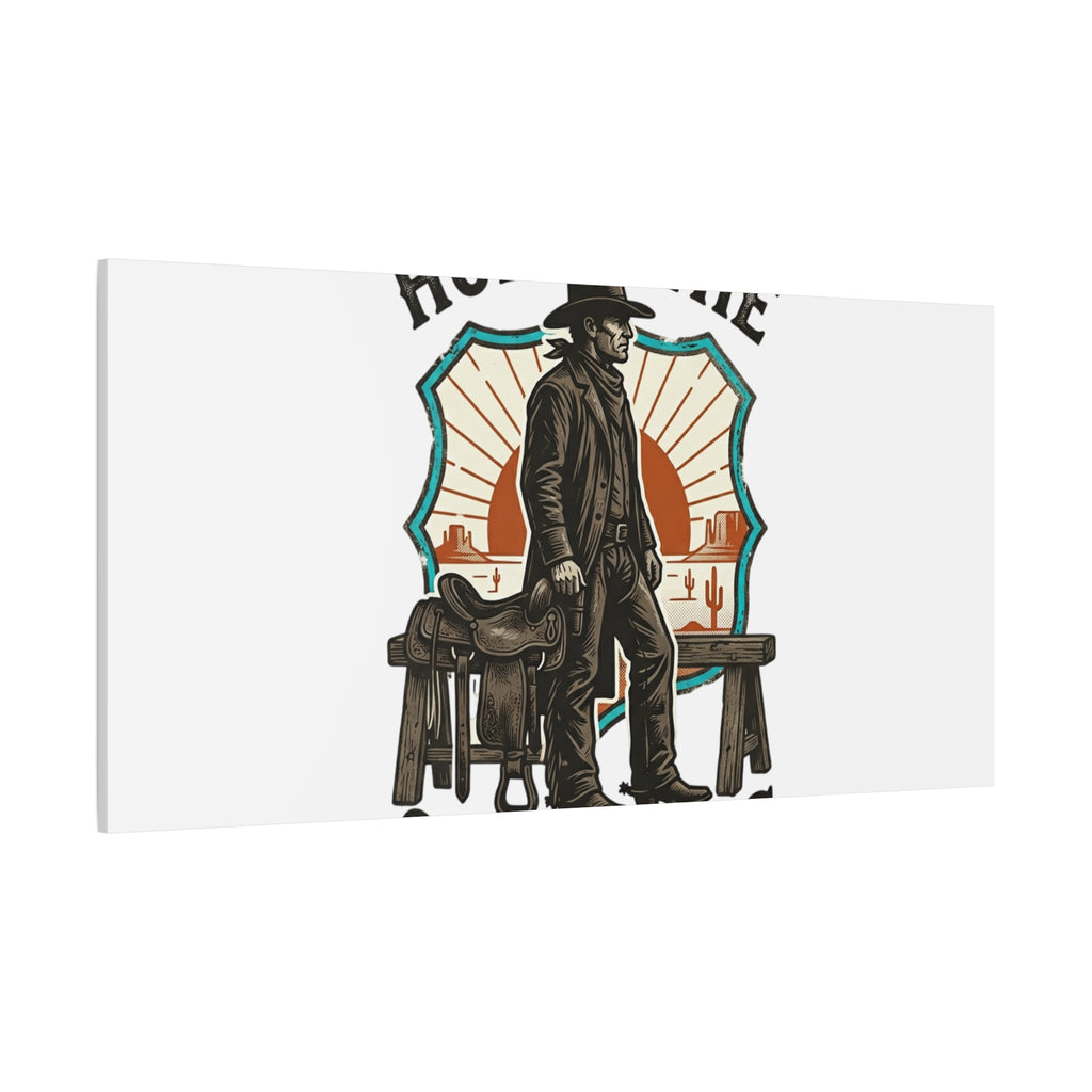 Honor the Old Ways Canvas, Western Americana vintage cowboy frontier 36" x 36" 1.25"