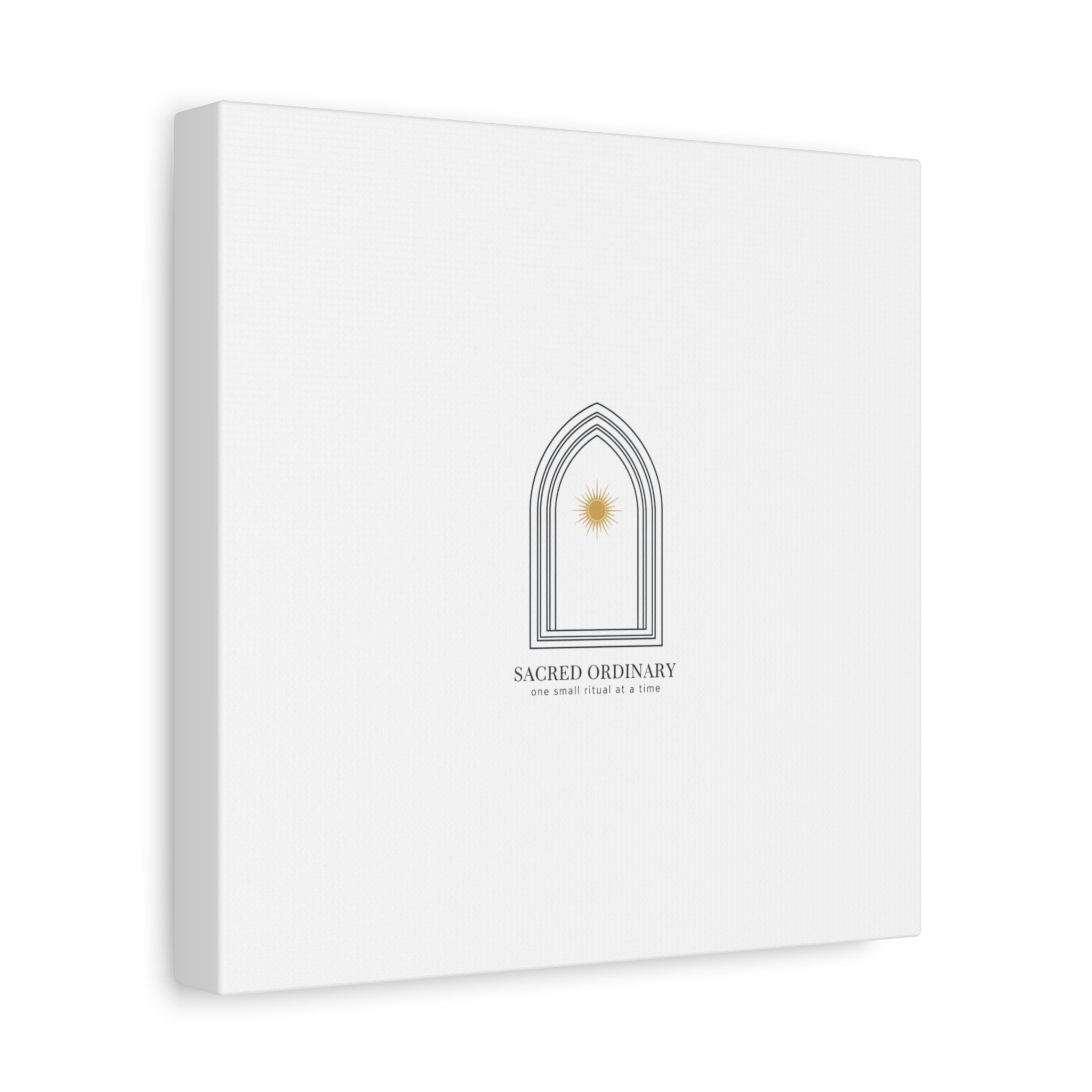 Sacred Ordinary Gothic Arch Canvas | Minimal Scripture Art, Quiet Luxury 36" x 36" 1.25"