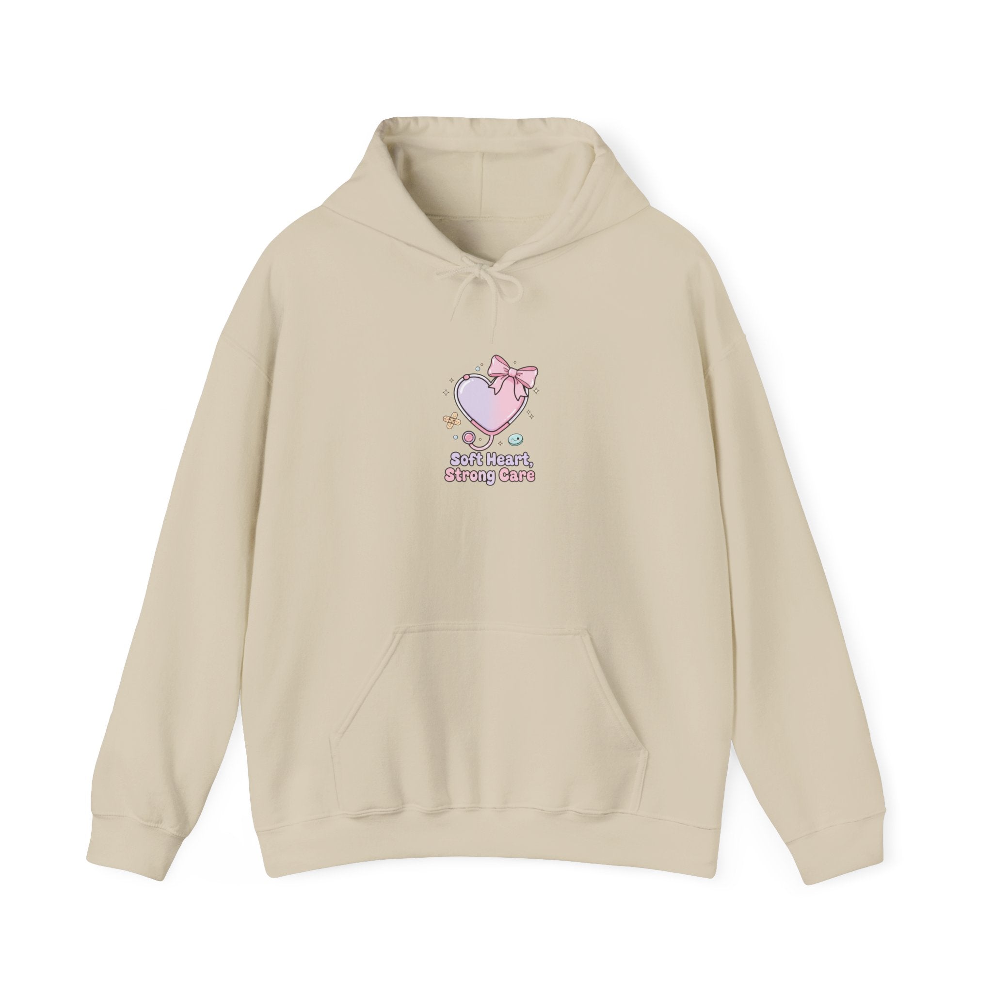 Cute Nurse Heart Graphic Hoodie | pastel coquette medical, kawaii nurse merch