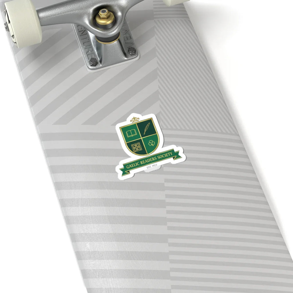 Celtic Crest Sticker | Gaelic serif crest, Celtic knot emblem 2" × 2" White