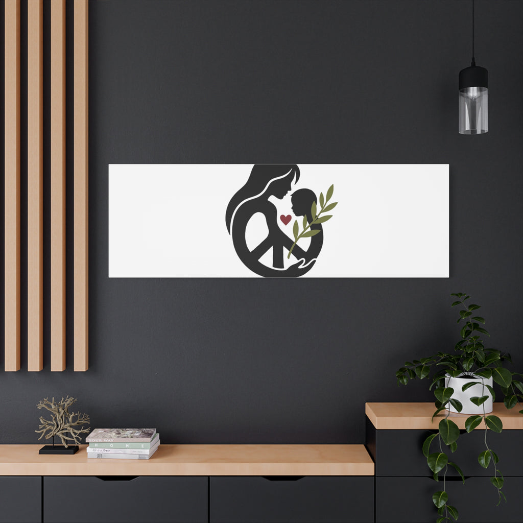 No More War Canvas, Anti-War Peace Protest Wall Art | Solidarity Ceasefire. 36" x 36" 1.25"