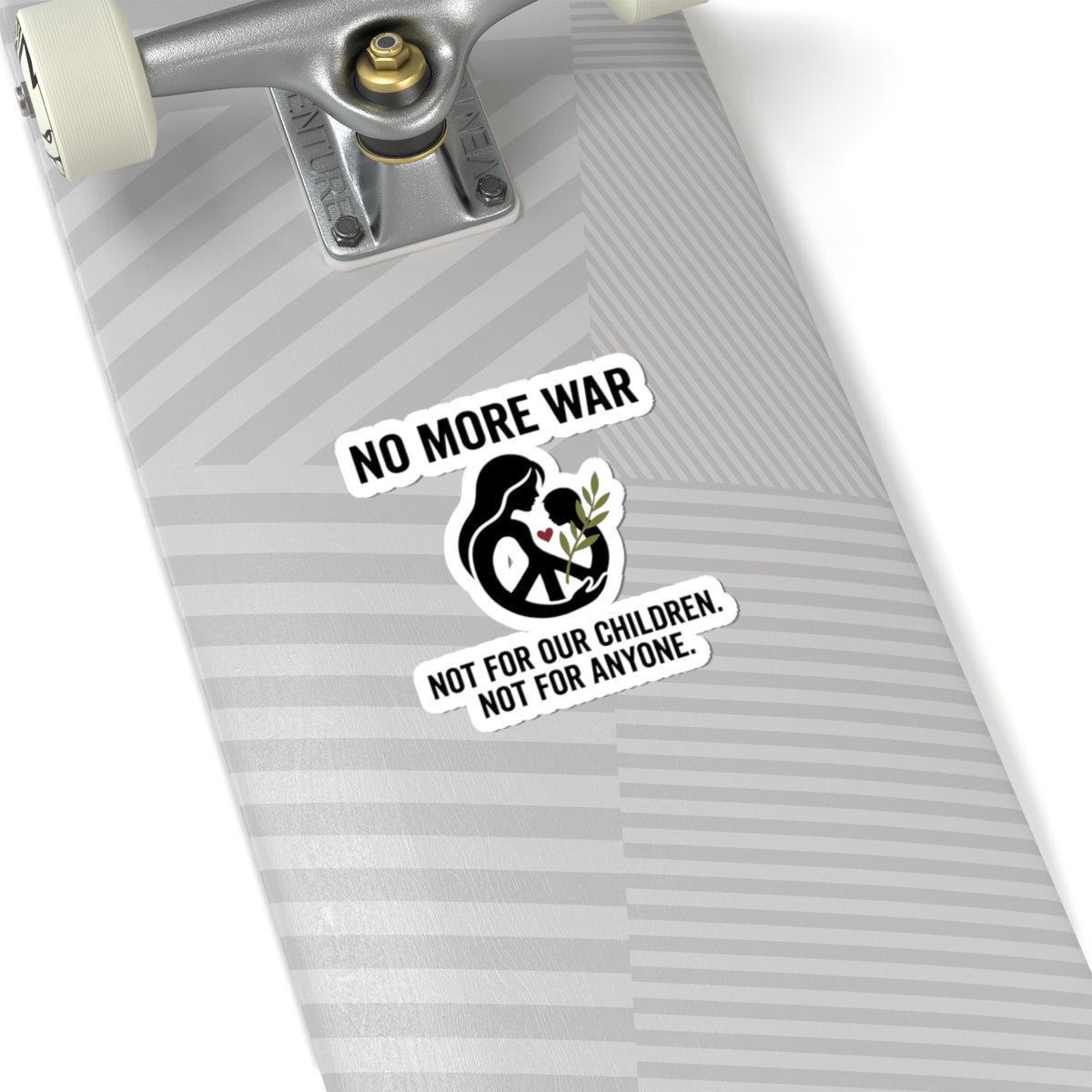 No More War Sticker | Anti-War, Peace, Solidarity 2" × 2" White