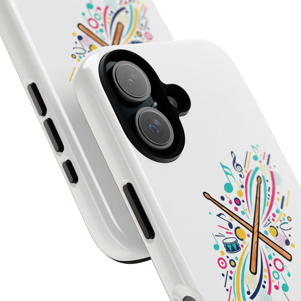 Colorful Drumsticks Illustration Phone Case | Music Percussion Art iPhone 16 Matte