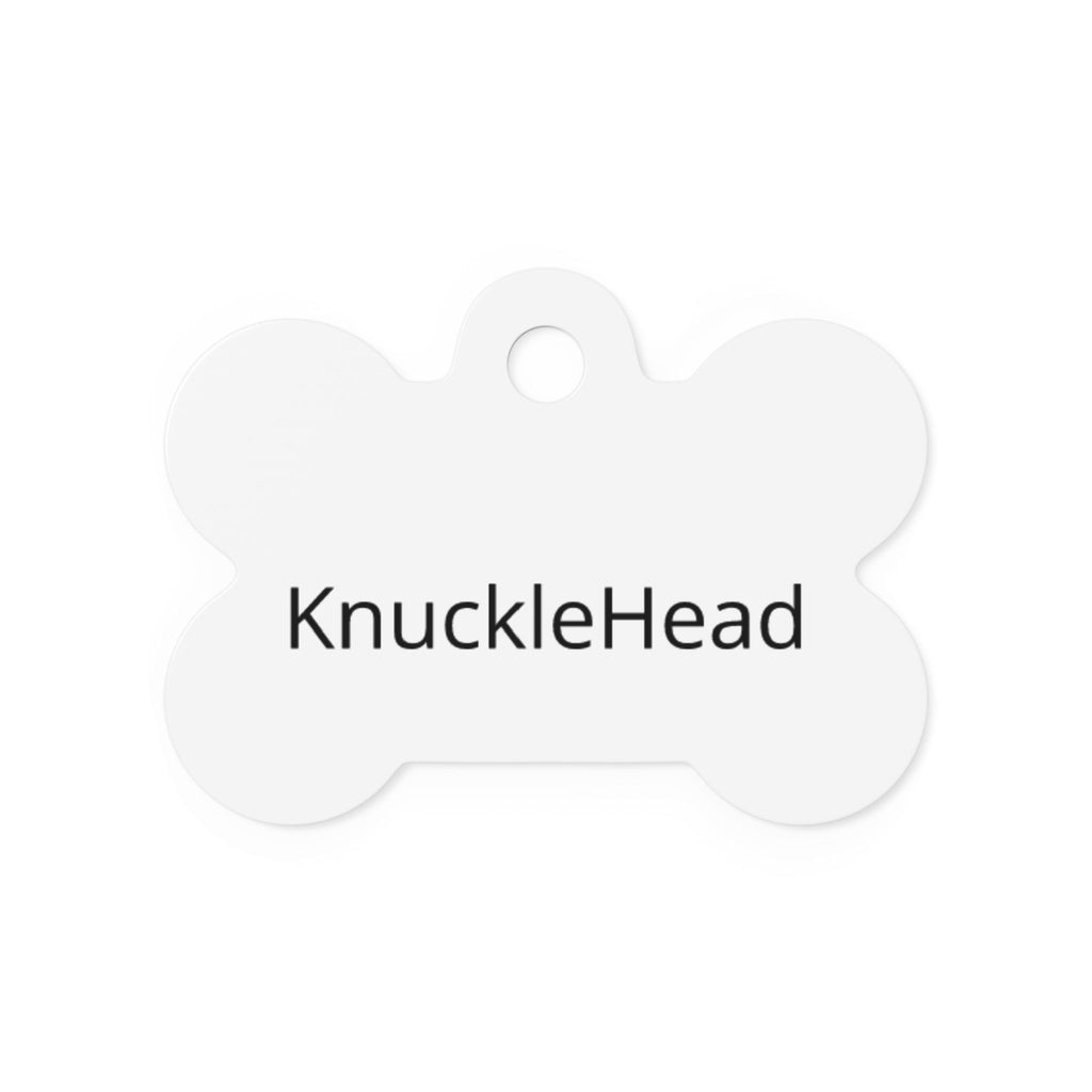 Bone-Shaped Pet Tag — "KnuckleHead" Personalized Dog ID Tag