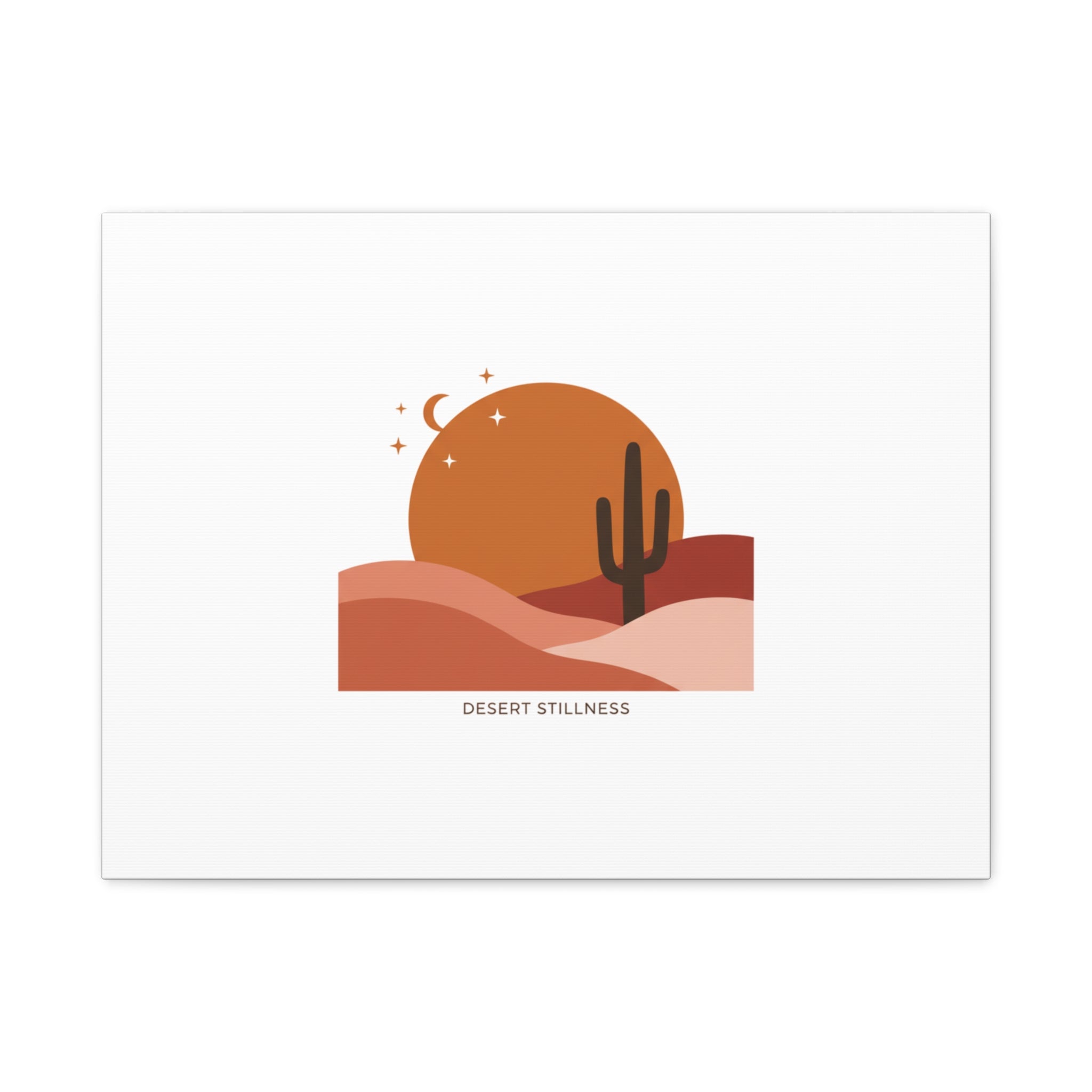Desert Stillness Canvas, Desert Sunset Minimalist Mesa | Southwestern Art Print