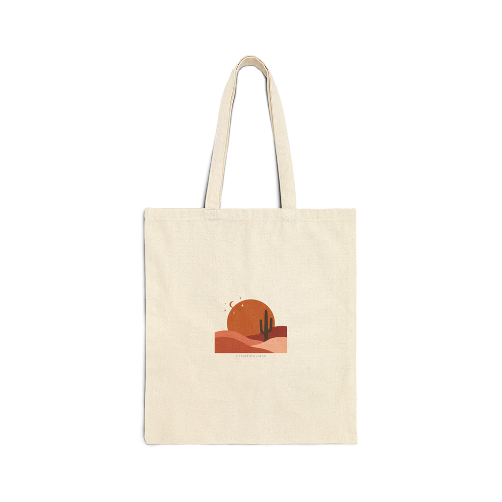Desert Sunset Minimalist Mesa Tote | Southwestern Adobe-Inspired Wall Art Natural 15" x 16"