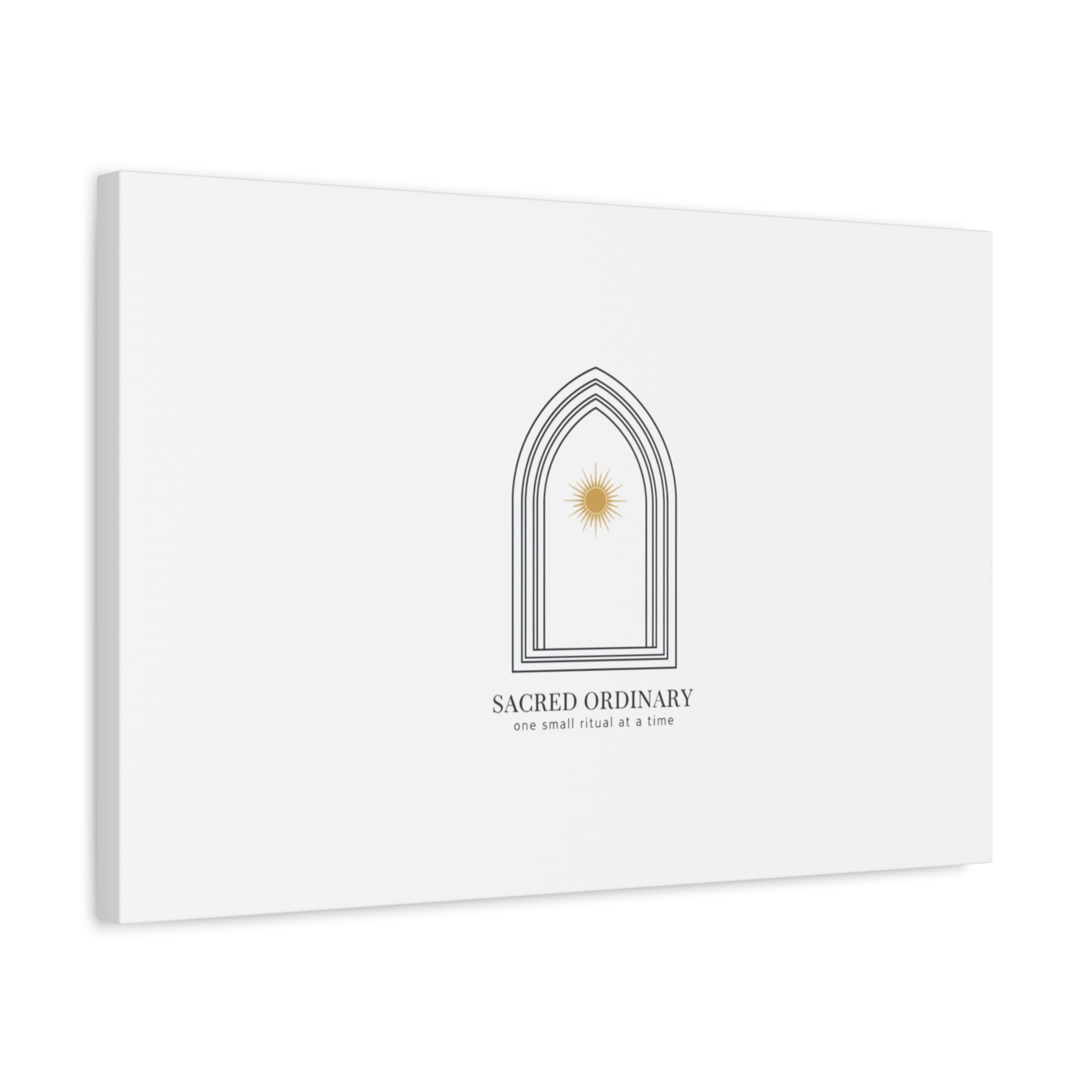 Sacred Ordinary Gothic Arch Canvas | Minimal Scripture Art, Quiet Luxury 36" x 36" 1.25"