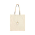 Gothic Arch Minimal Tote | Monastic Minimalism, Scripture Micro-Text Natural 15" x 16"