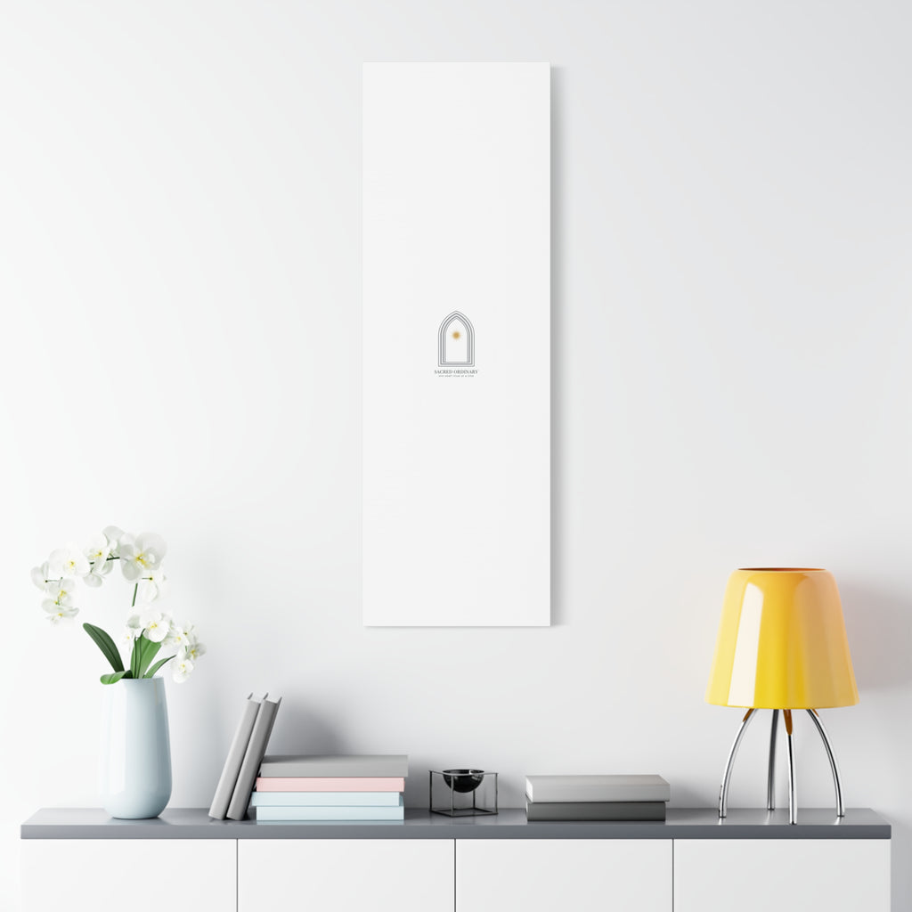 Sacred Ordinary Gothic Arch Canvas | Minimal Scripture Art, Quiet Luxury 36" x 36" 1.25"