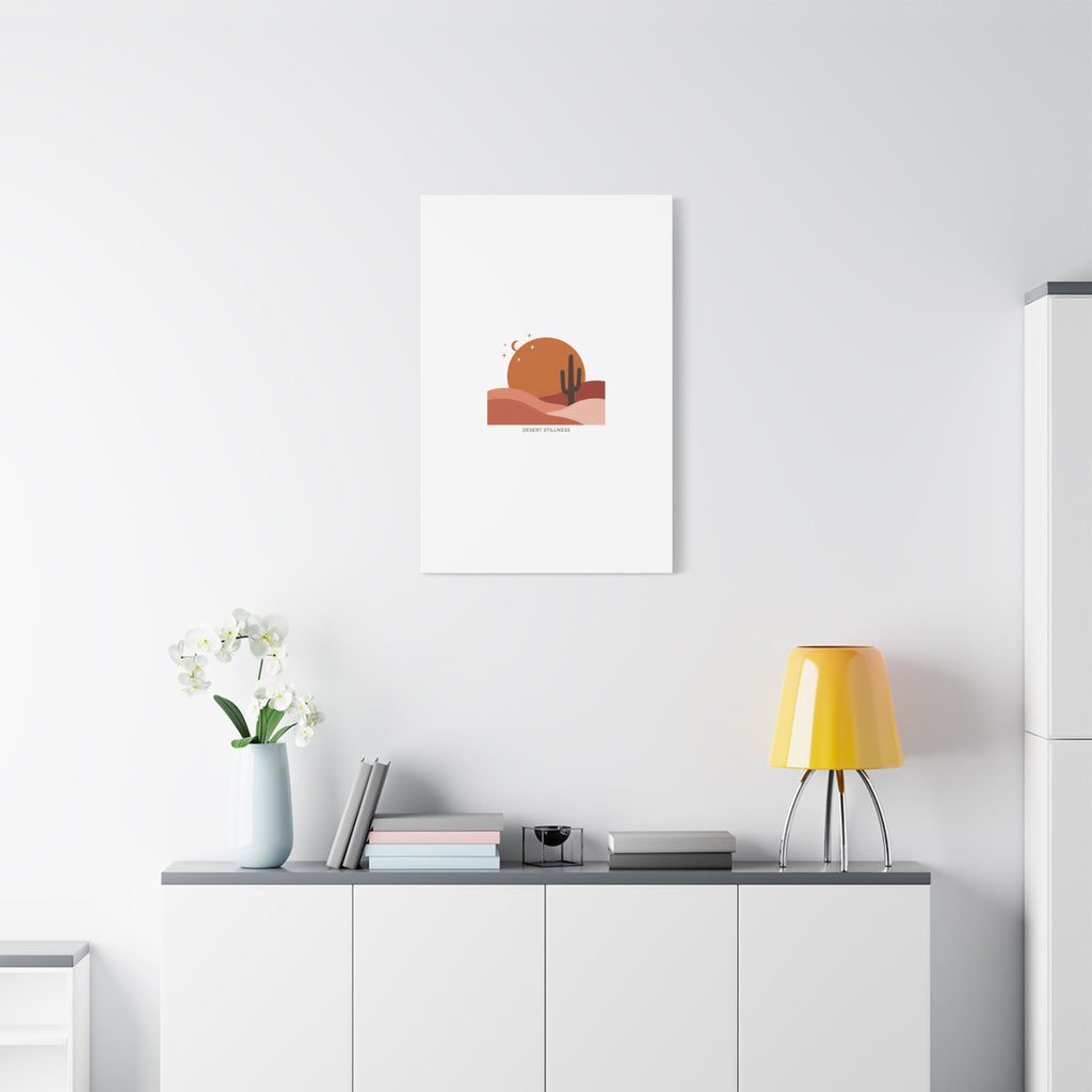 Desert Stillness Canvas, Desert Sunset Minimalist Mesa | Southwestern Art Print 36" x 36" 1.25"