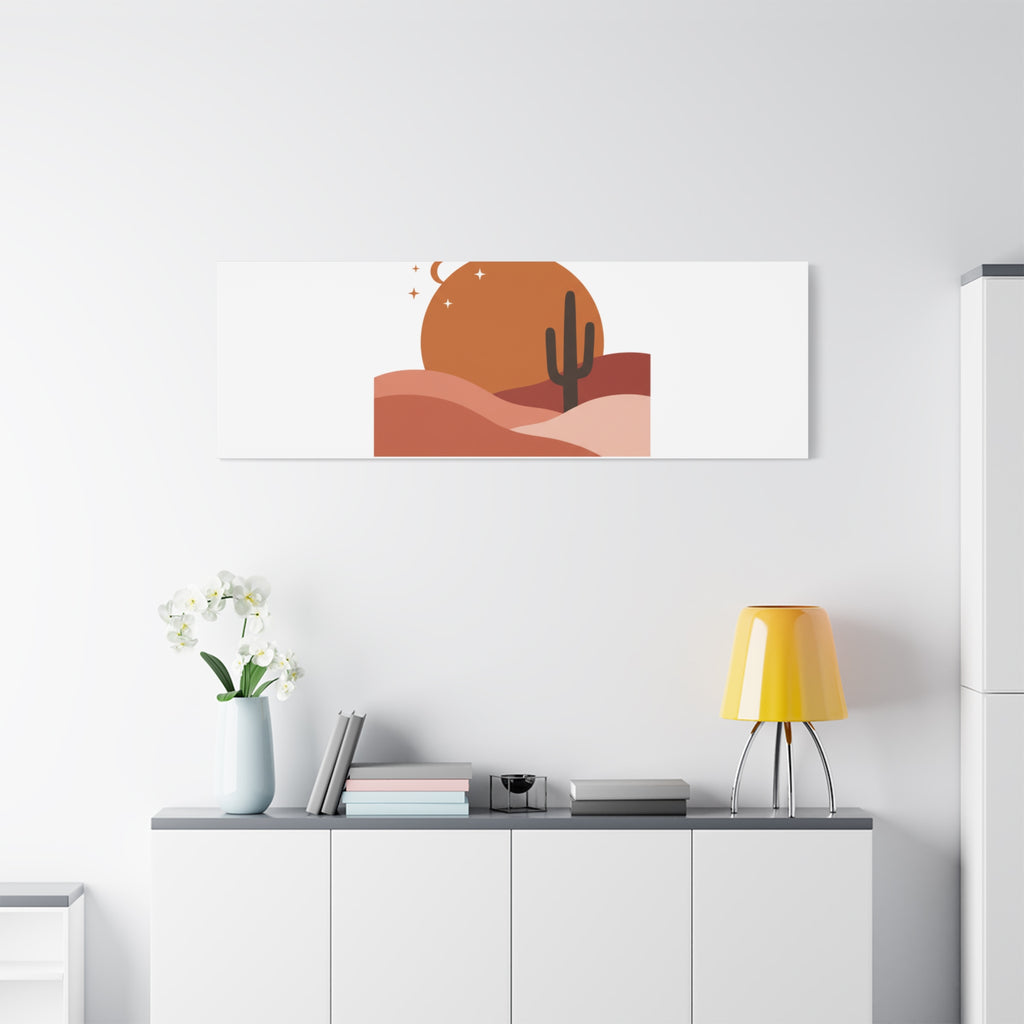 Desert Stillness Canvas, Desert Sunset Minimalist Mesa | Southwestern Art Print 36" x 36" 1.25"