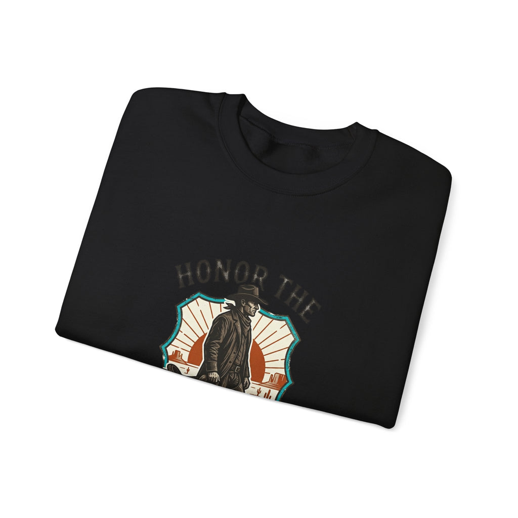 Honor the Old Ways Crewneck Sweatshirt | Western, Americana, Vintage. Navy