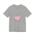 Kawaii Nurse Heart Tee | pastel healthcare design, coquette medical shirt Athletic Heather