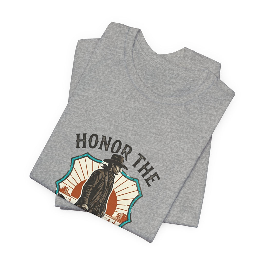 Honor the Old Ways T-Shirt | Western Americana Vintage Cowboy Frontier Navy