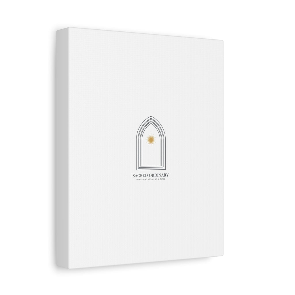 Sacred Ordinary Gothic Arch Canvas | Minimal Scripture Art, Quiet Luxury 36" x 36" 1.25"