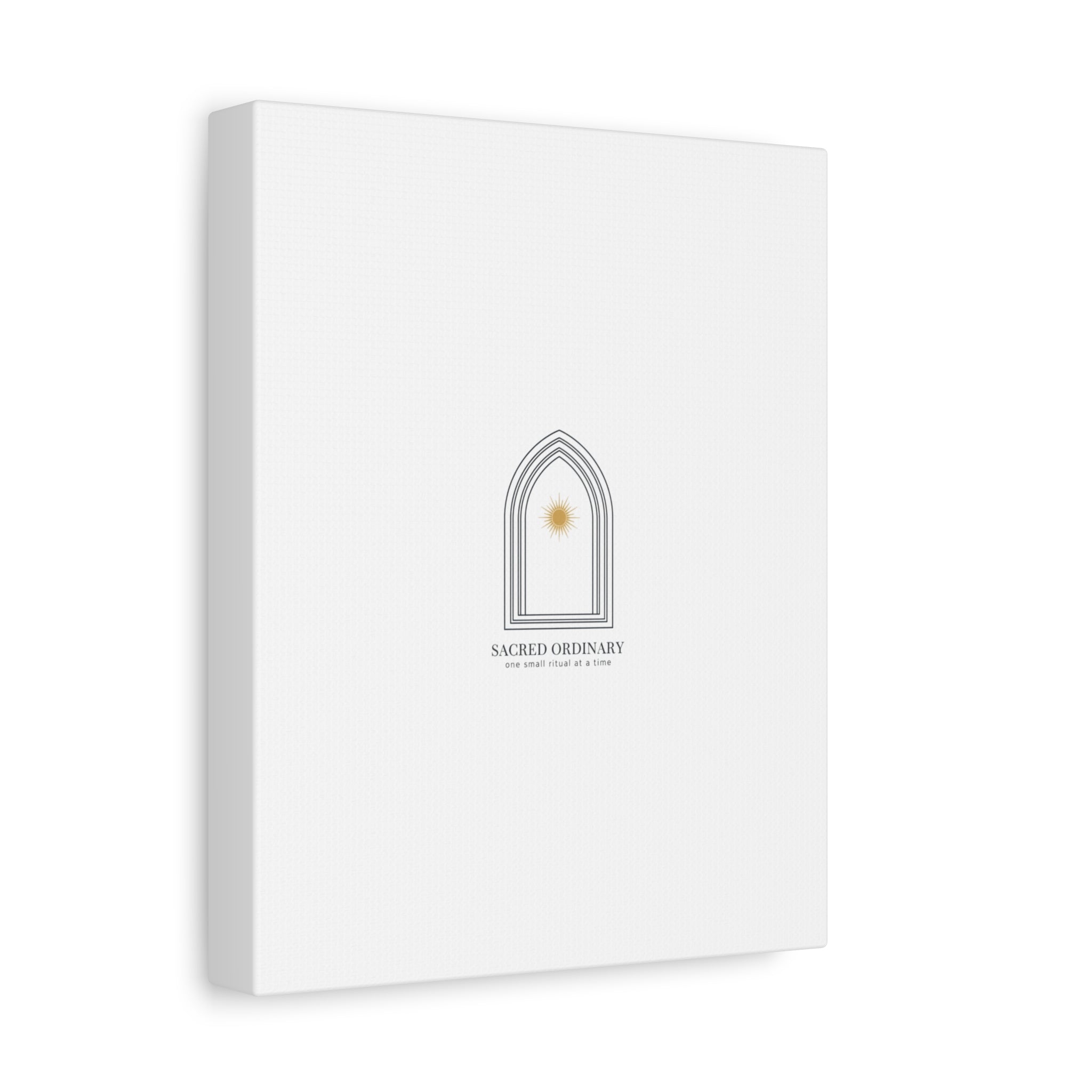 Sacred Ordinary Gothic Arch Canvas | Minimal Scripture Art, Quiet Luxury 36" x 36" 1.25"