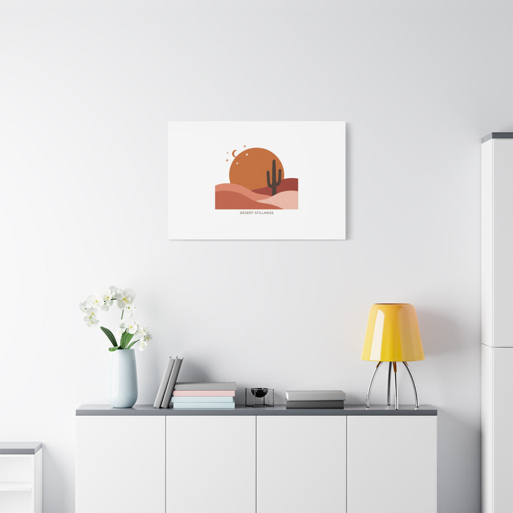 Desert Stillness Canvas, Desert Sunset Minimalist Mesa | Southwestern Art Print 36" x 36" 1.25"