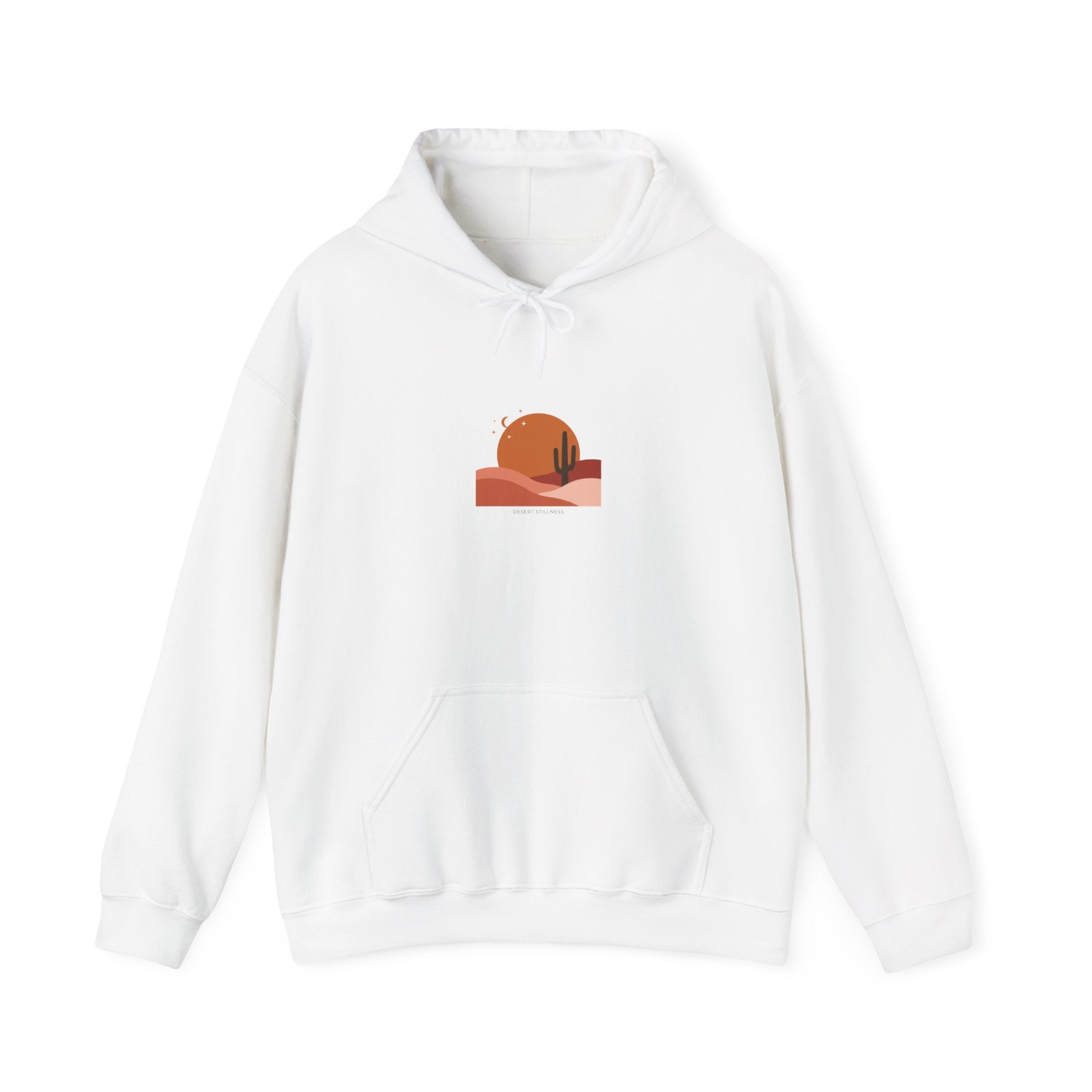 Desert Sunset Minimalist Mesa Hoodie | southwestern art print, adobe-inspired