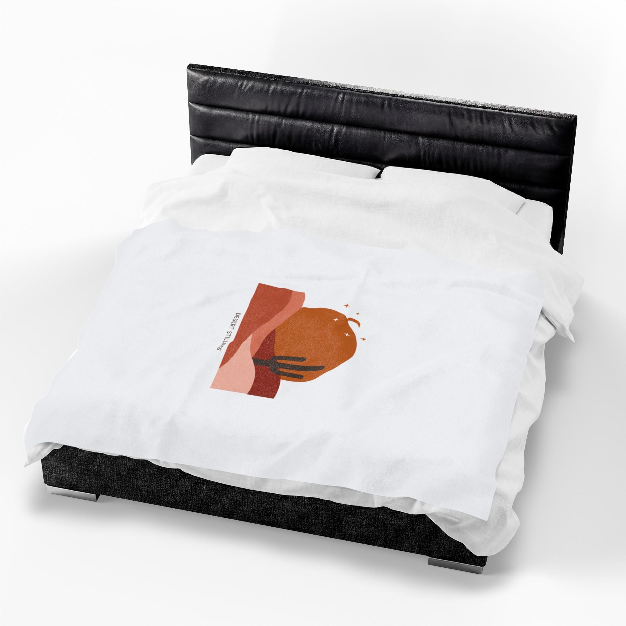Desert Sunset Mesa Throw Blanket | Southwestern minimalist, adobe-inspired wall art