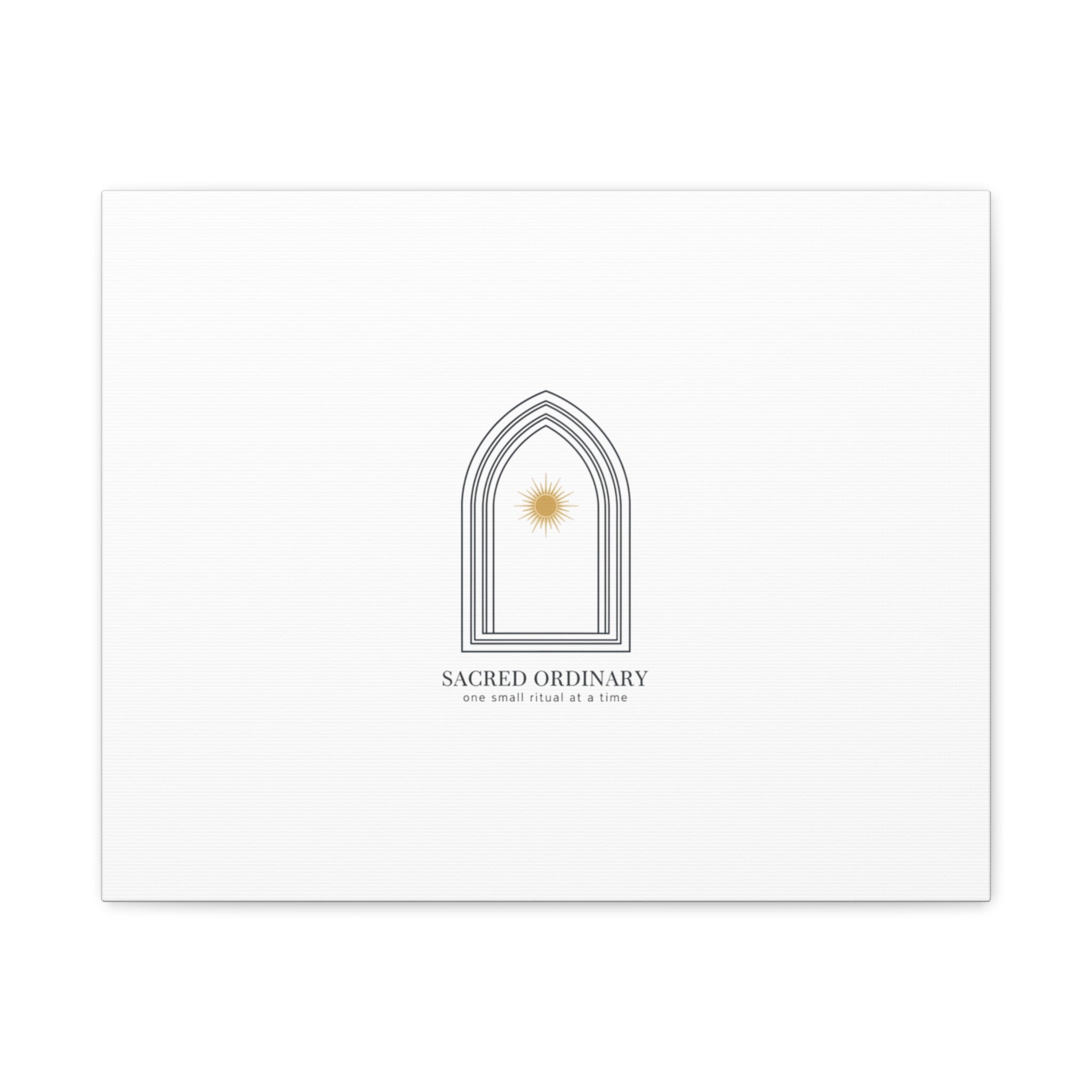 Sacred Ordinary Gothic Arch Canvas | Minimal Scripture Art, Quiet Luxury