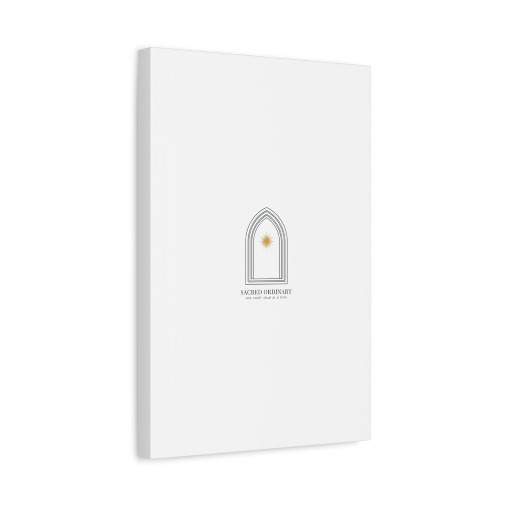 Sacred Ordinary Gothic Arch Canvas | Minimal Scripture Art, Quiet Luxury 36" x 36" 1.25"