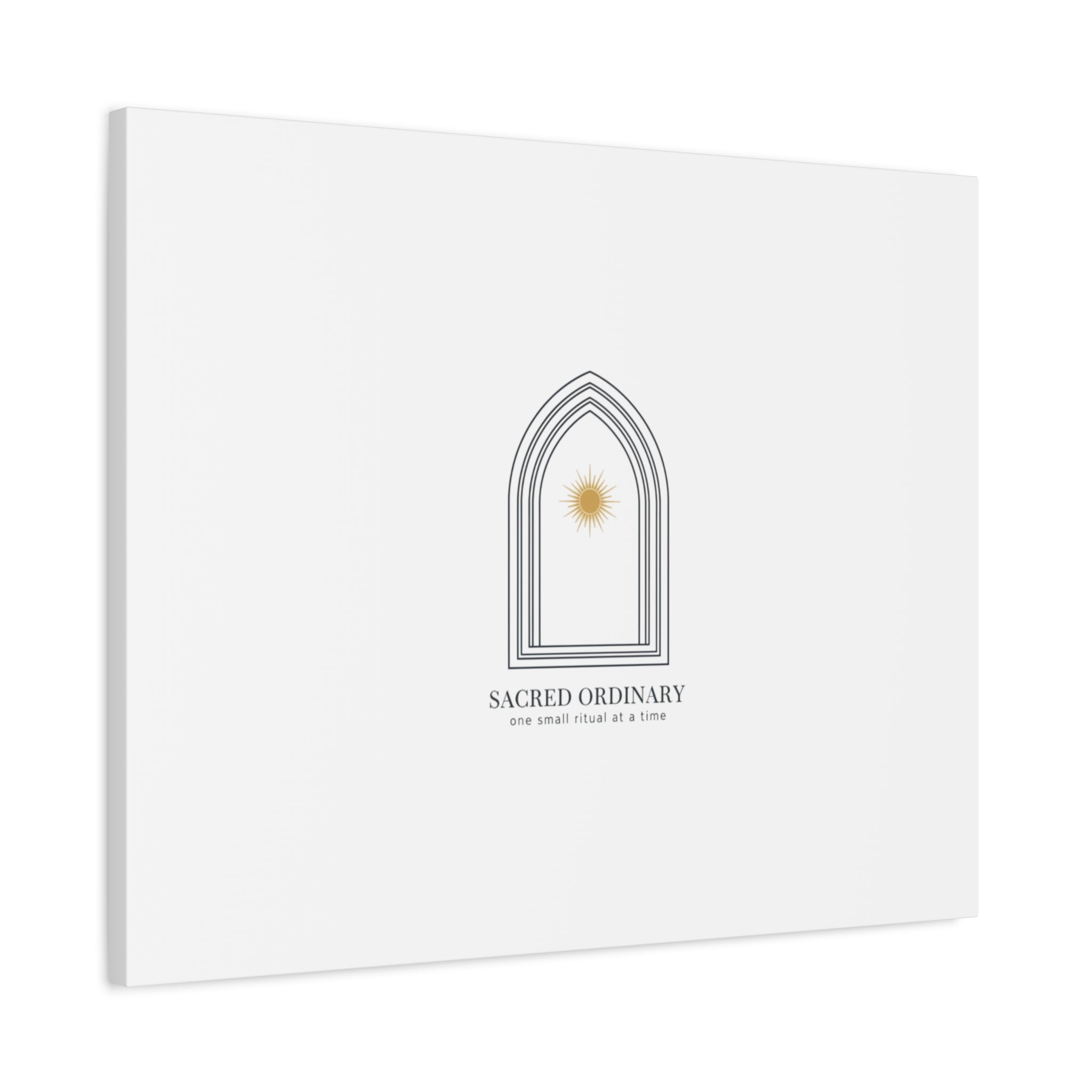 Sacred Ordinary Gothic Arch Canvas | Minimal Scripture Art, Quiet Luxury 36" x 36" 1.25"