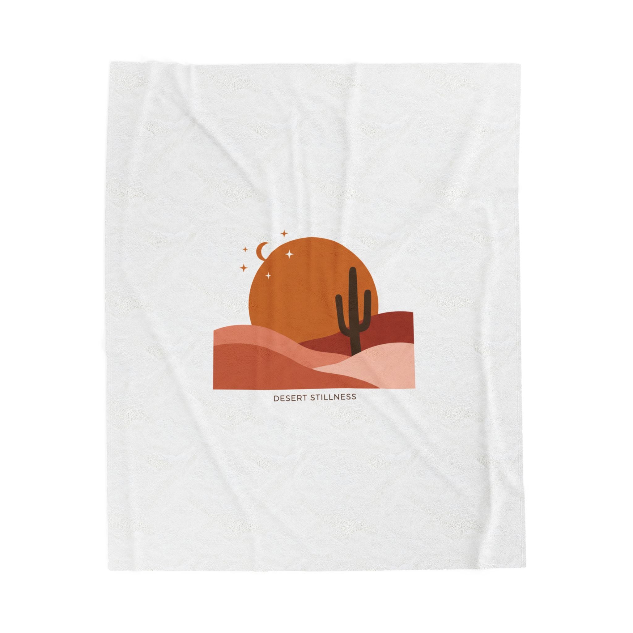 Desert Sunset Mesa Throw Blanket | Southwestern minimalist, adobe-inspired wall art