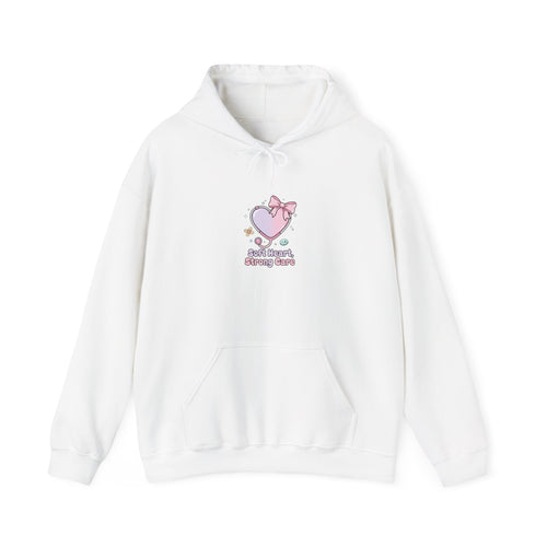 Cute Nurse Heart Graphic Hoodie | pastel coquette medical, kawaii nurse merch White