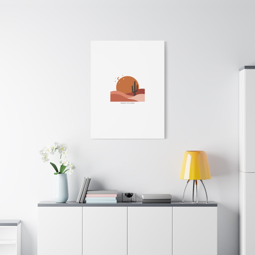 Desert Stillness Canvas, Desert Sunset Minimalist Mesa | Southwestern Art Print 36" x 36" 1.25"