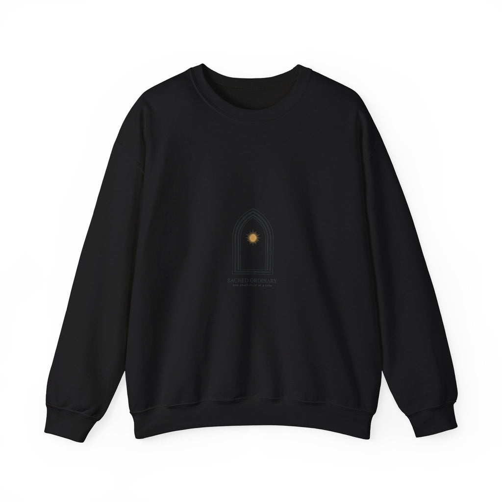 Gothic Arch Minimal Sweatshirt | Quiet Luxury, Serene Typography