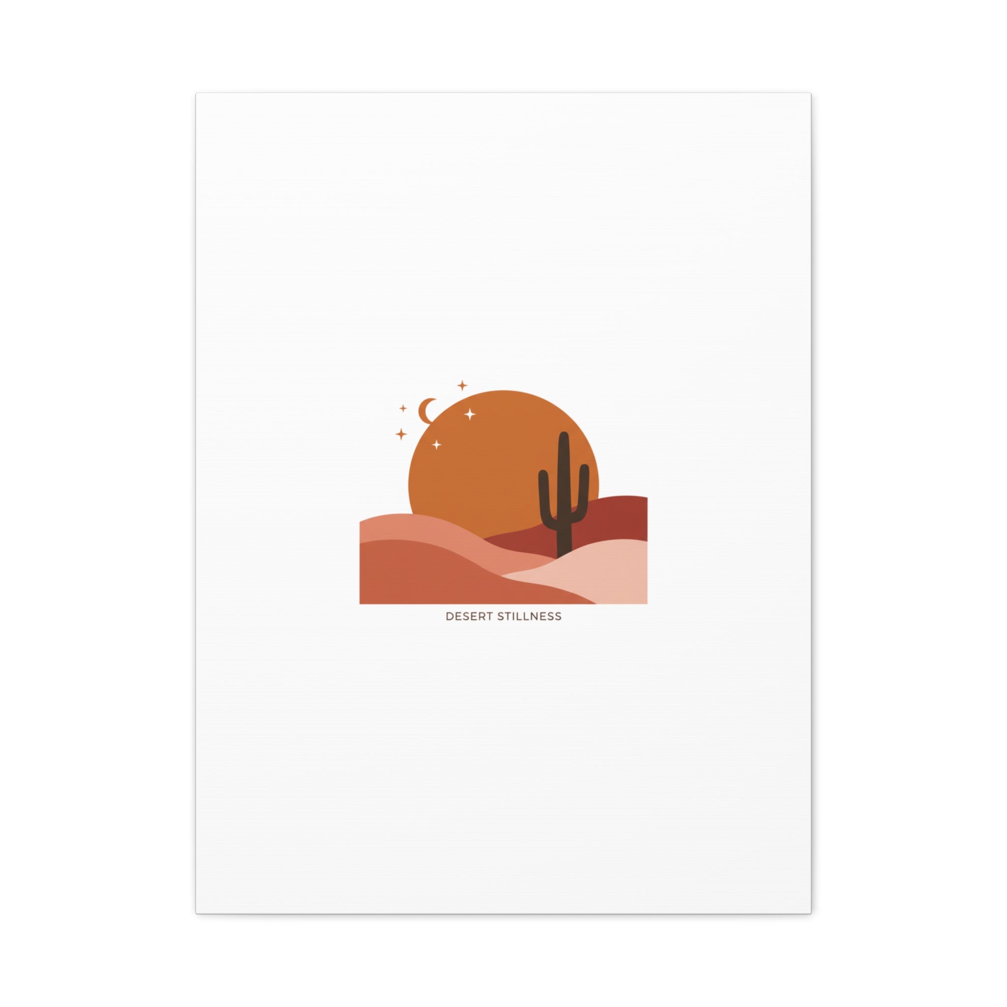 Desert Stillness Canvas, Desert Sunset Minimalist Mesa | Southwestern Art Print