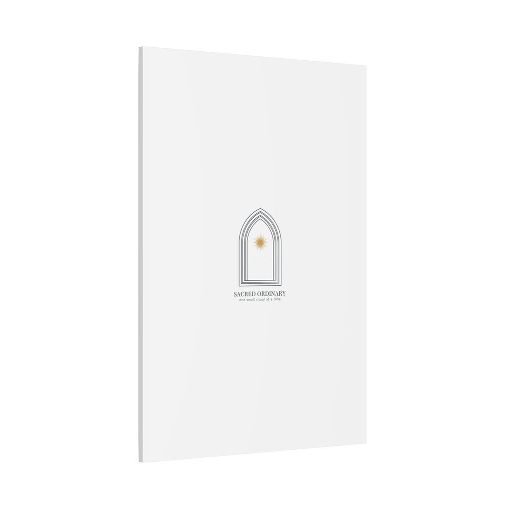 Sacred Ordinary Gothic Arch Canvas | Minimal Scripture Art, Quiet Luxury 36" x 36" 1.25"